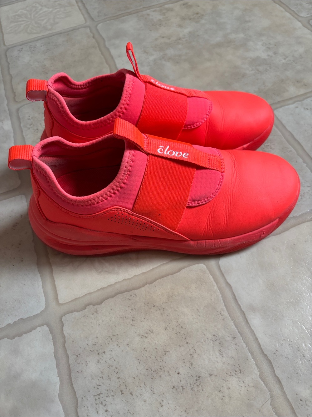 Clove Classic Shoes Womens Sneakers Work Neon Orange Nurse healthcare size 7